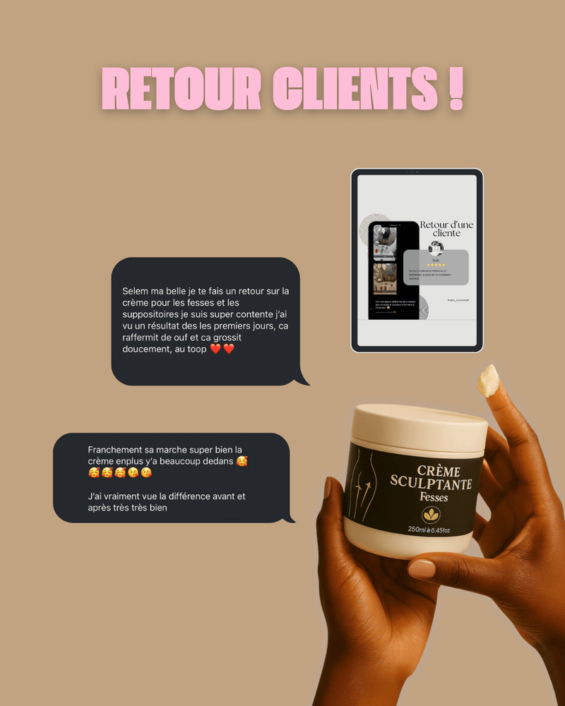 Crème sculptante Fesses VEGAN 🍃